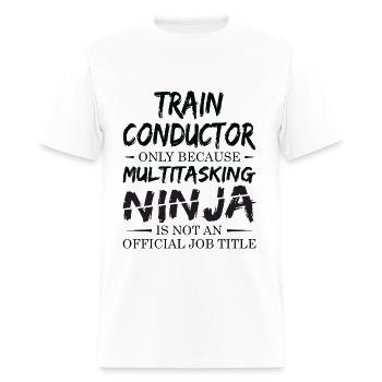 Ninja Train Conductor - Men's T-Shirt - white - Front - Jose (178cm)