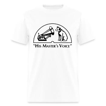 His Master´s Voice Logo With Frame - Men's T-Shirt - white - Front - Jose (178cm)