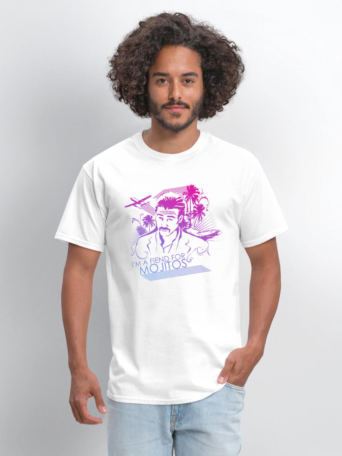 I'm a Fiend for Mojitos - Men's T-Shirt - white - Front - Jose (178cm)