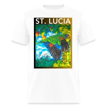 Saint Lucia Parrot - Men's T-Shirt - white - Front - Jose (178cm)