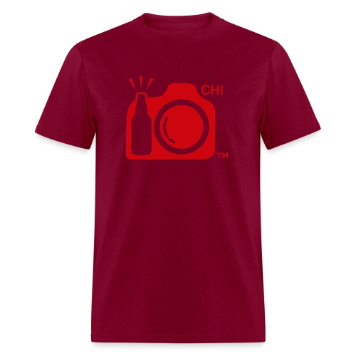 Chicago Transparent With Initials RED png - Men's T-Shirt