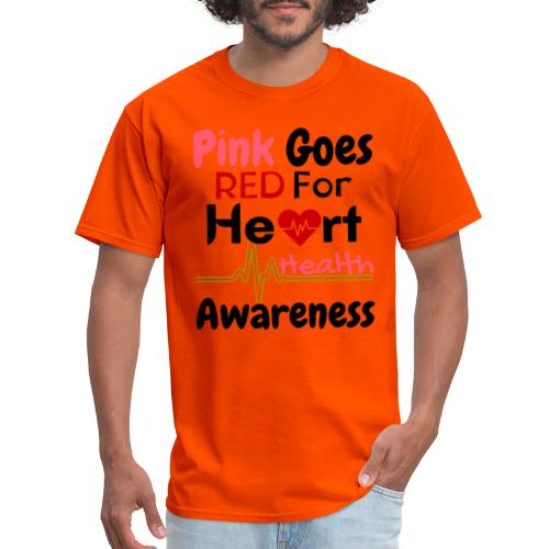 AKA Pink Goes Red, For Heart Health Awareness - Men's T-Shirt