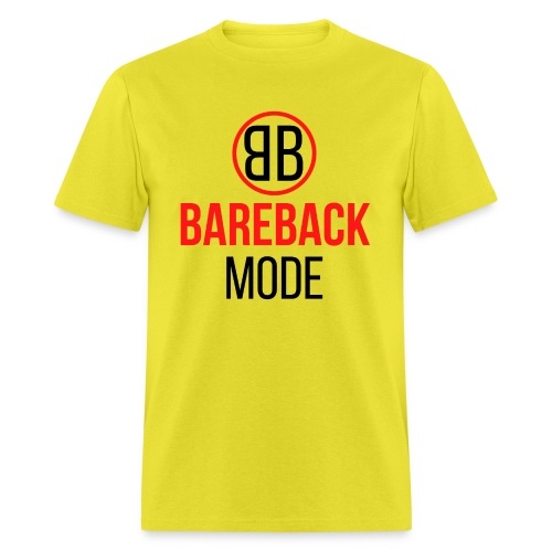 Bareback Mode (BB) - Red & Black - Men's T-Shirt