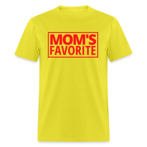 MOM'S FAVORITE (Red Square Logo) - Men's T-Shirt