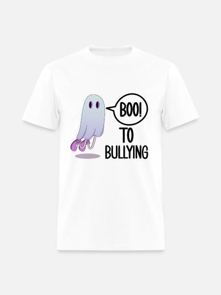 Orange Anti Bullying unity day Boo to bullying - Men's T-Shirt - white