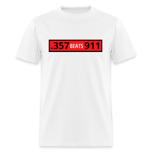 .357 Beats 911 (Rectangle logo) - Men's T-Shirt