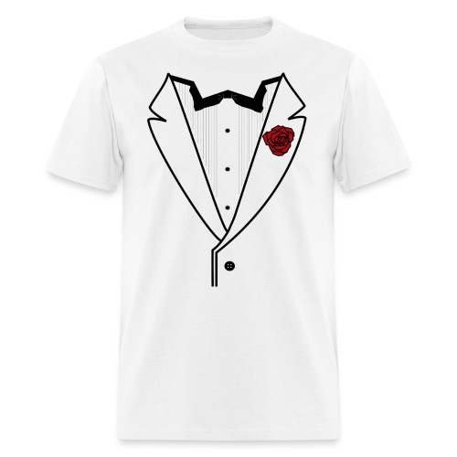 Tuxedo w/Black Lined Lapel - Men's T-Shirt