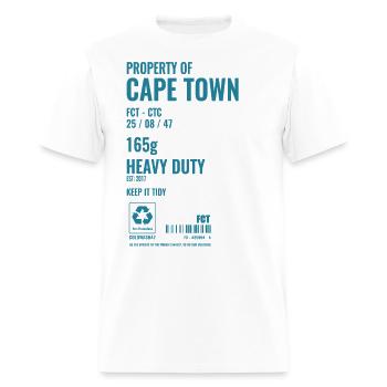 property of cape town HEAVY DUTY blue - Men's T-Shirt - white - Front - Jose (178cm)