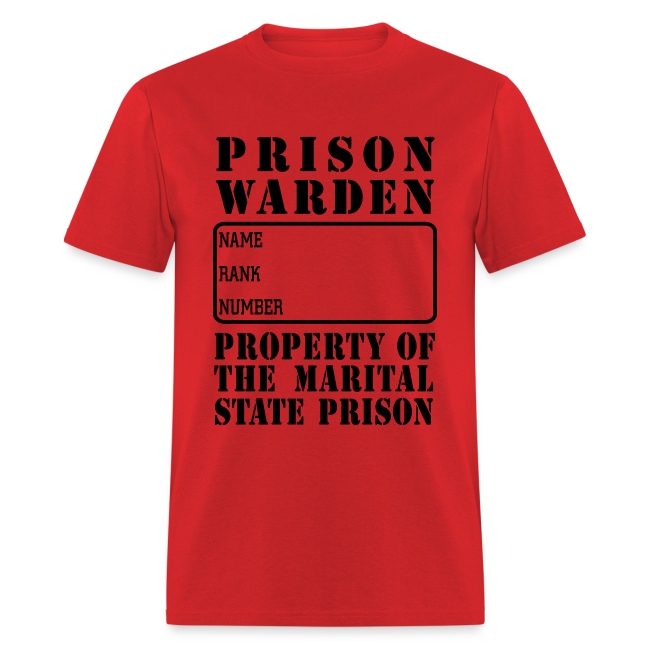 Warden, Marriage State Prison, personalize for