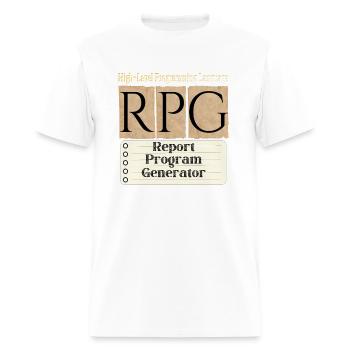 Report Program Generator(RPG) Programming Language - Men's T-Shirt - white - Front - Jose (178cm)