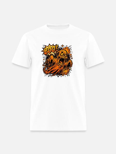 Scary Screaming Ghost Boo Halloween - Men's T-Shirt - white