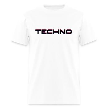 Techno Music All Night Long - Men's T-Shirt - white - Front - Jose (178cm)