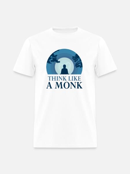 Think like a monk tee shirt new design - Men's T-Shirt - white