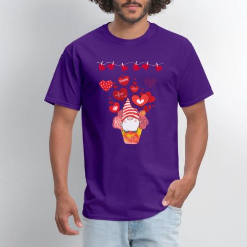 Design wrapped in love hearts, vibrating in love. - Men's T-Shirt