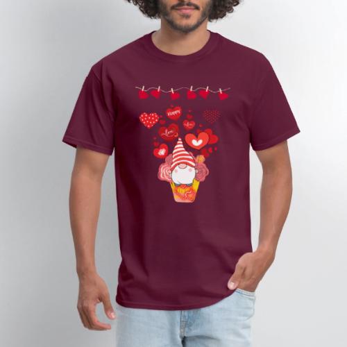 Design wrapped in love hearts, vibrating in love. - Men's T-Shirt