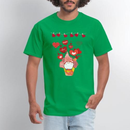 Design wrapped in love hearts, vibrating in love. - Men's T-Shirt