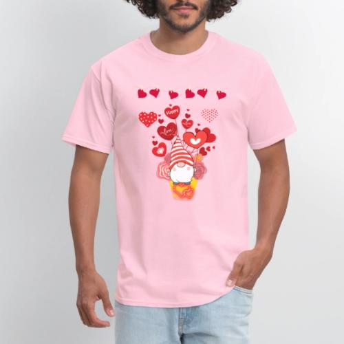Design wrapped in love hearts, vibrating in love. - Men's T-Shirt