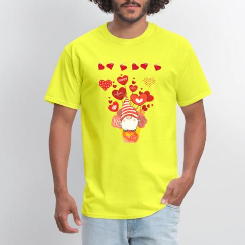 Design wrapped in love hearts, vibrating in love. - Men's T-Shirt