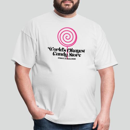 World's Okayest Candy Store: Pink - Men's T-Shirt