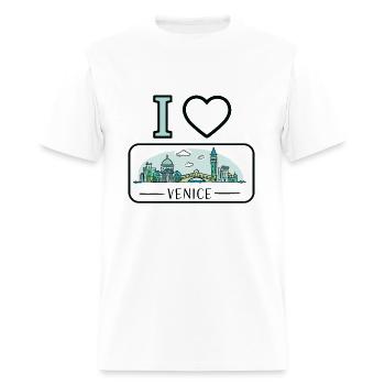 I love venice - Men's T-Shirt - white - Front - Jose (178cm)