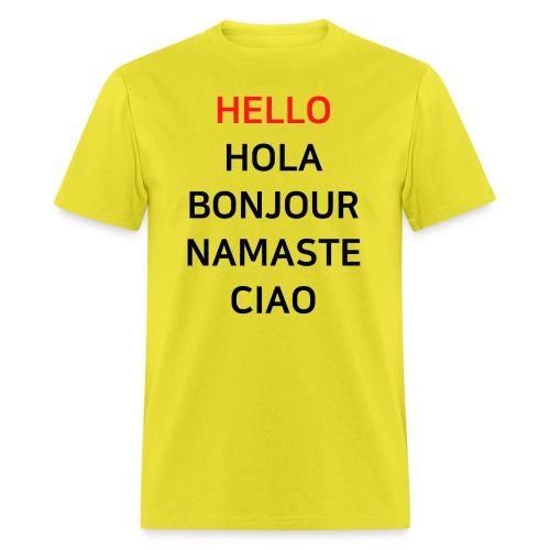 Greeting in Different Languages - Hello - Men's T-Shirt