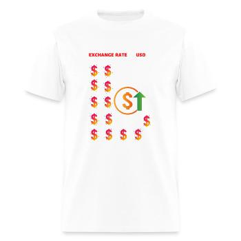EXCHANGE RATE USD - Men's T-Shirt - white - Front - Jose (178cm)