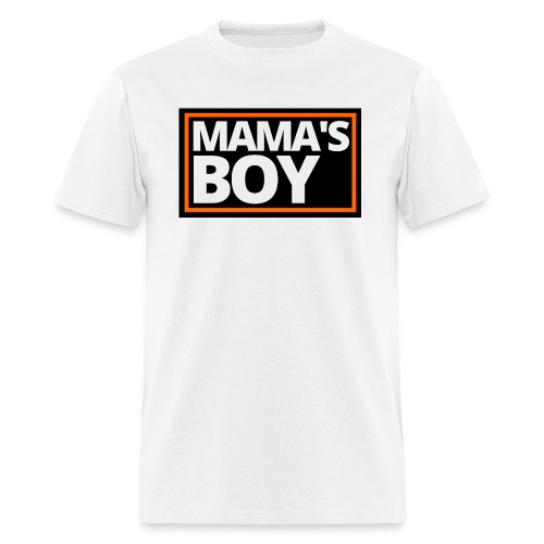 MAMA's Boy (Motorcycle Black, Orange & White Logo) - Men's T-Shirt