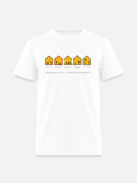 passive house la 5 principles horizontal - Men's T-Shirt - white