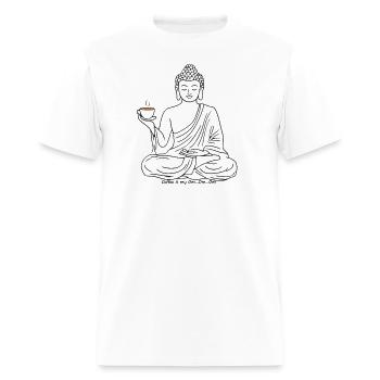 Coffee is my Om...Om...Om - Men's T-Shirt - white - Front - Jose (178cm)