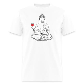 Wine is my Om...Om...Om - Men's T-Shirt - white - Front - Jose (178cm)