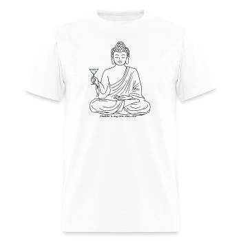 Martini is my Om...Om...Om - Men's T-Shirt - white - Front - Jose (178cm)