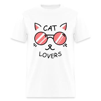 Cat lovers - Men's T-Shirt - white - Front - Jose (178cm)
