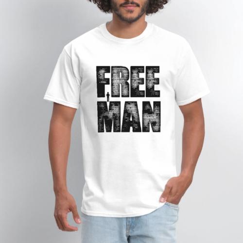FREE MAN - Black Graphic - Men's T-Shirt
