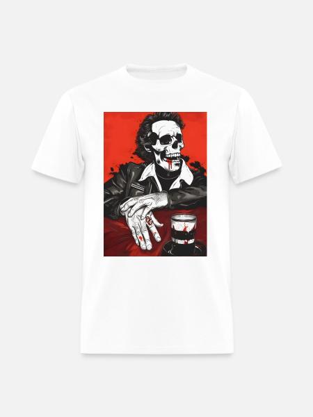 Skull Biker Noir - Men's T-Shirt - white