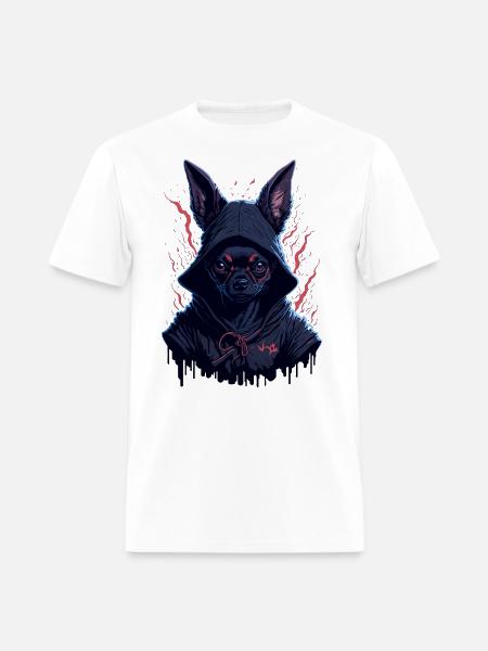 Shadow Chihuahua | Dog Shadow Ninja Warrior - Men's T-Shirt - white