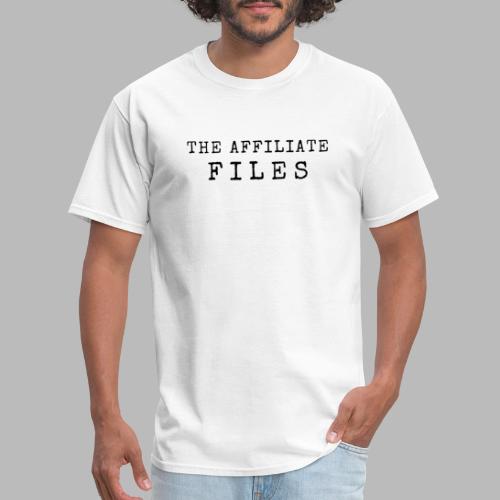 THE AFFILIATE FILES - Stacked - Black Logo - Men's T-Shirt