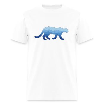 Mountain Lion and Mountain Biker - Men's T-Shirt - white - Front - Jose (178cm)