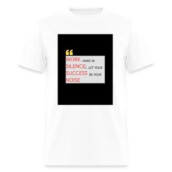 Work in silence - Men's T-Shirt - white - Front - Jose (178cm)