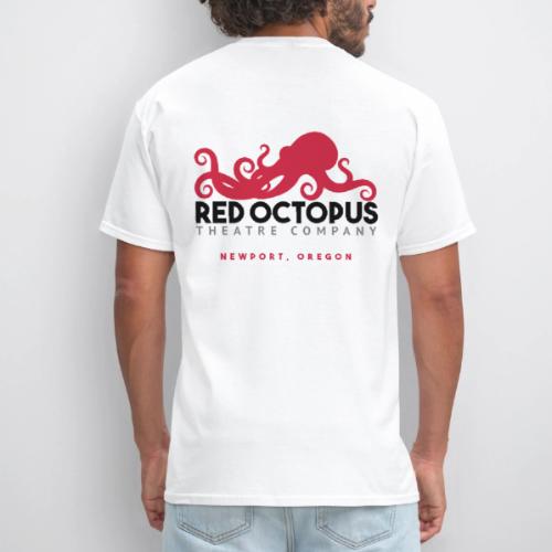 Red Octopus Faster, Funnier, Louder - Men's T-Shirt