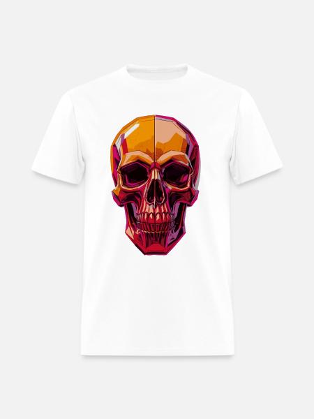 Polygon Skull – Geometric Skull Art - Men's T-Shirt - white