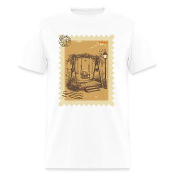 balançoire rustique illustration rétro - T-shirt Homme - blanc - Devant - Jose (178cm)