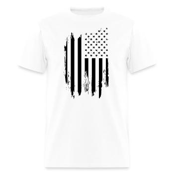 Distressed Flag Black - Men's T-Shirt - white - Front - Jose (178cm)
