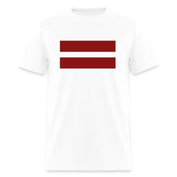 Latvia Flag - Men's T-Shirt - white - Front - Jose (178cm)
