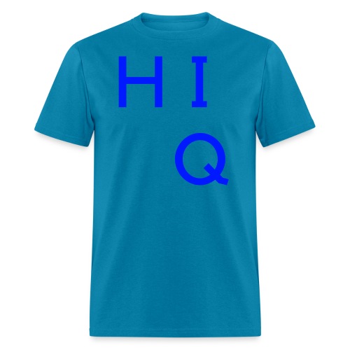 HI IQ High IQ High Intelligence Quotient pun - Men's T-Shirt