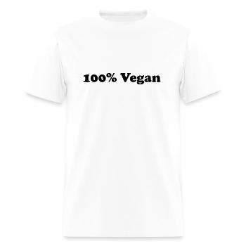100 Percent Vegan - Men's T-Shirt - white - Front - Jose (178cm)