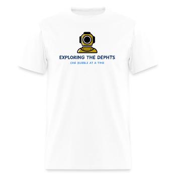 Exploring the Depths, One Bubble at a Time - Men's T-Shirt - white - Front - Jose (178cm)