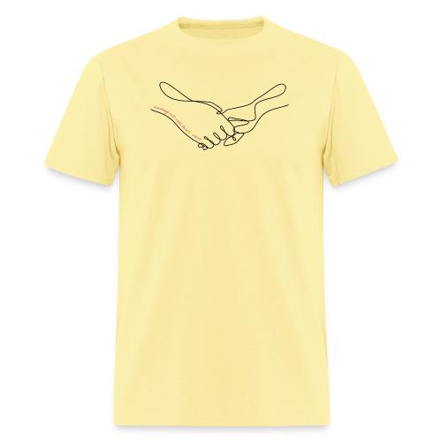 Reaching Out With Love (black outlines) - Men's T-Shirt