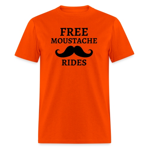 Free Moustache Rides - Moustache (black) - Men's T-Shirt