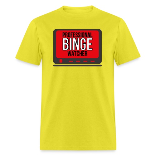 Professional Binge Watcher Red TV Screen - Men's T-Shirt