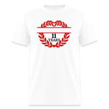Name banner eleven years, heart laurel wreath - Men's T-Shirt - white - Front - Jose (178cm)